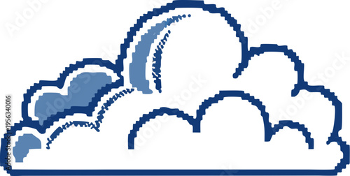 cloud svg icon - pixel style cloud