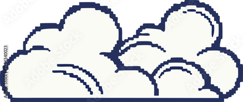 cloud svg icon - pixel style cloud