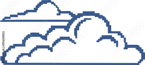 cloud svg icon - pixel style cloud