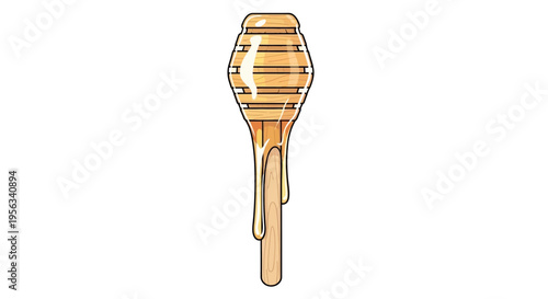 Honey Dipper with Golden Honey.