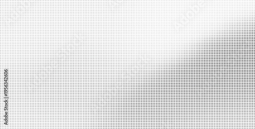 Retro grunge overlay halftone dot pixel pattern backdrop, gradient texture and digital technology background in pop art comic style. Distressed halftone dotted banner frame for social media business.