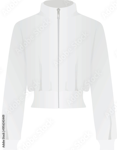 Woman white jacket. vector illustration