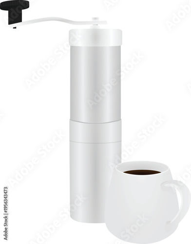 Home hand grinder. vector illustration