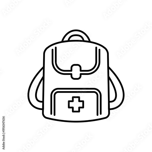 災害時用の避難リュックのアイコン