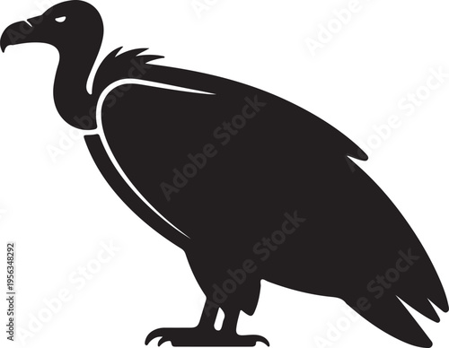 Vector illustration of cartoon vulture