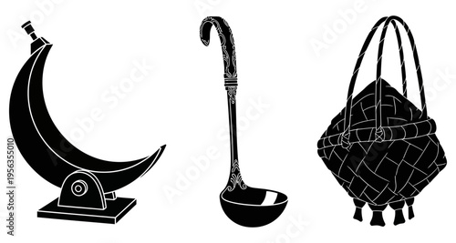 Traditional items from various cultures