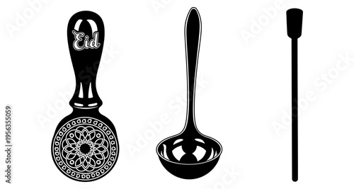 Eid stamp and traditional arabic tools
