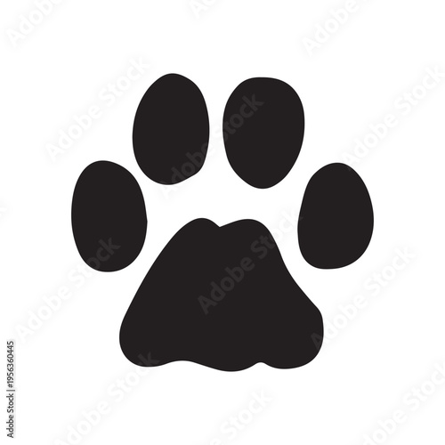 Bobcat footprints icon. Vector Illustration
