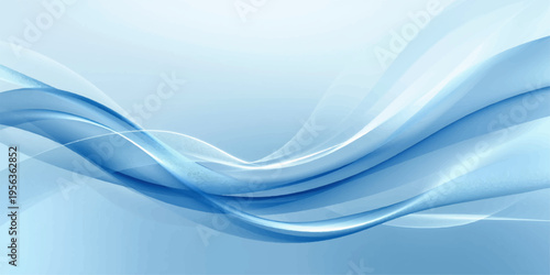 Abstract animation of light blue waves flowing smoothly. Soft light illuminates the swirling pastel shades creating.Summer season blue pastel colored vertical vector banner. Blurred sky gradient .