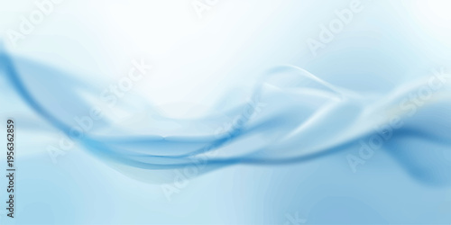 Abstract animation of light blue waves flowing smoothly. Soft light illuminates the swirling pastel shades creating.Summer season blue pastel colored vertical vector banner. Blurred sky gradient.
