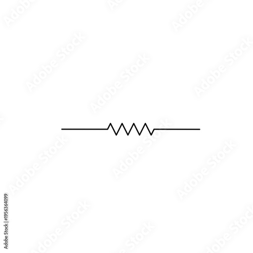 Zigzag Resistor Circuit Symbol Vector