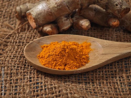 Turmeric powder, spices, Thai herbs,organic