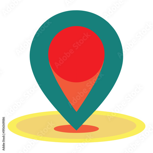 Map pointer icon with flag symbol representing location and country marker in clean vector illustration style Free Download Map pointer icon with flag symbol representing location and country marker in clean vector illustration style - GFXLoad