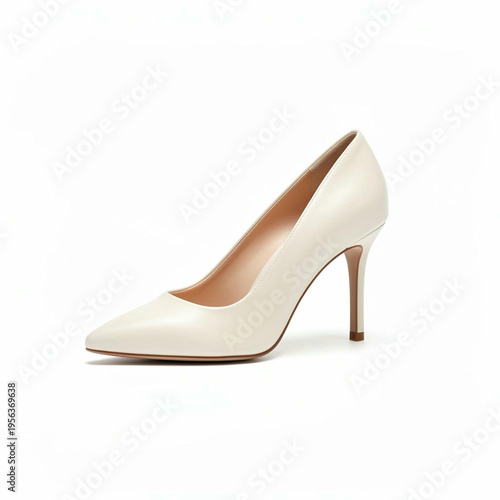 White high heel shoe