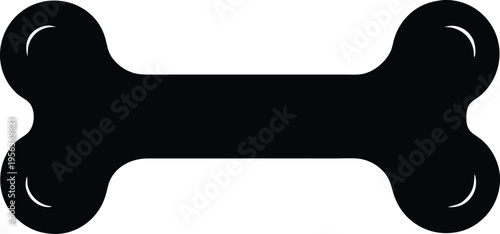 Dog bone pet food animal flat vector icon illustration