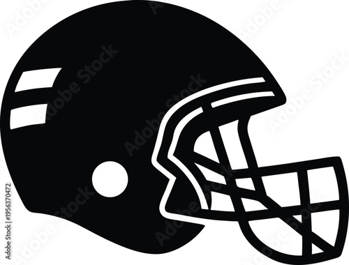 American Football Helmet Sport Equipment Vector Game Icon
