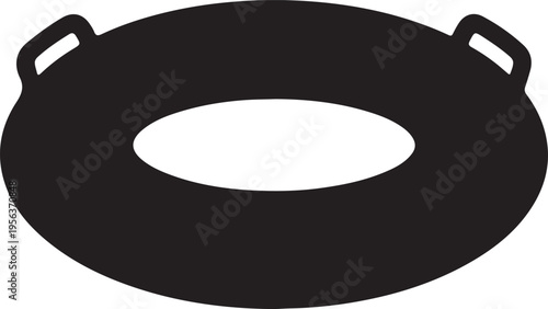 Float icon in silhouette on white background.