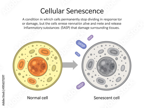 Cellular Senescence Process Normal Cell Transformation into Senescent Cell