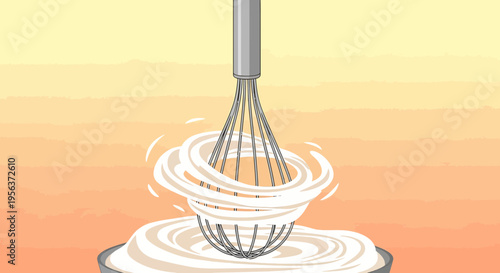 Whisking creamy batter creates delectable sweet sensations, evoking culinary artistry and