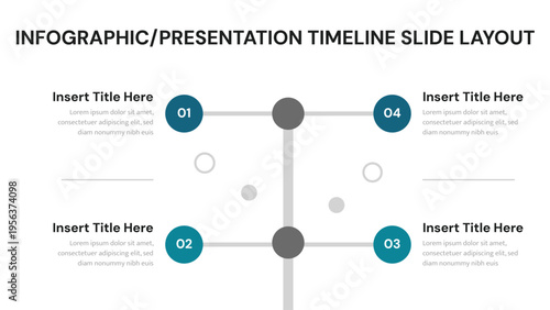 Corporate timeline layout for business planning presentation