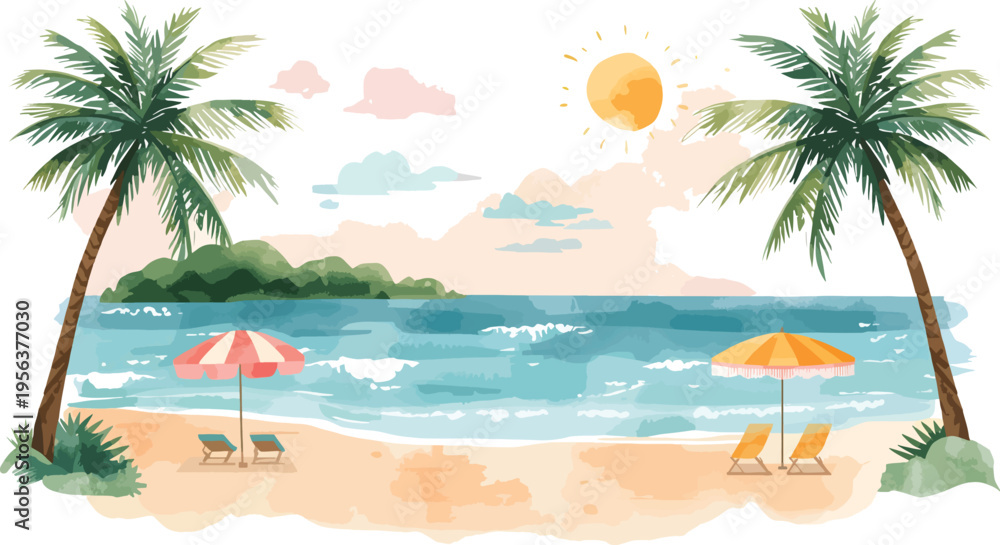 Obraz premium Tropical Beach Scene