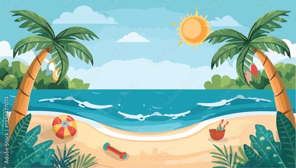 Obraz premium Tropical Beach Scene