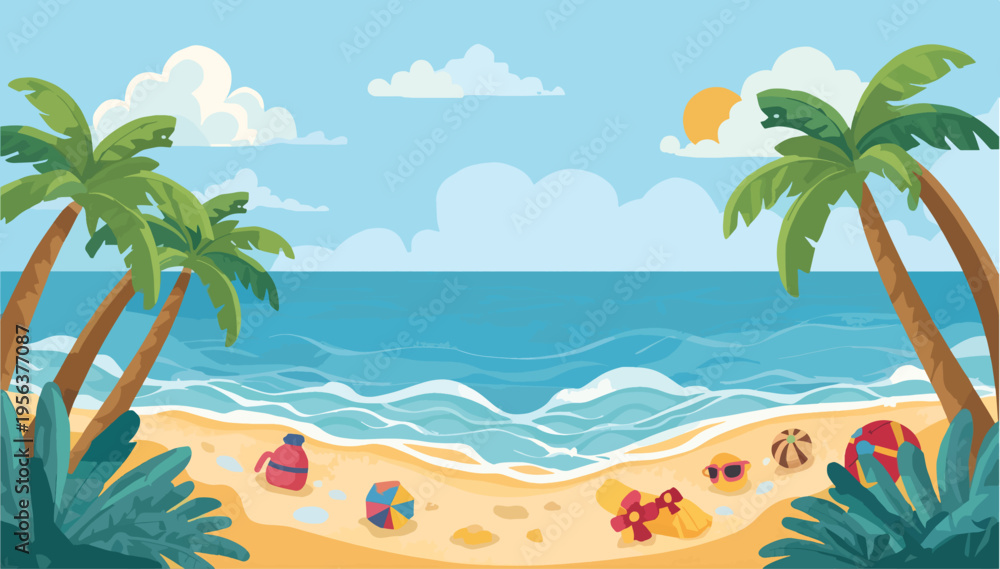 Obraz premium Tropical Beach Scene