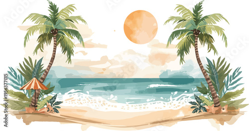 Tropical Beach Scene