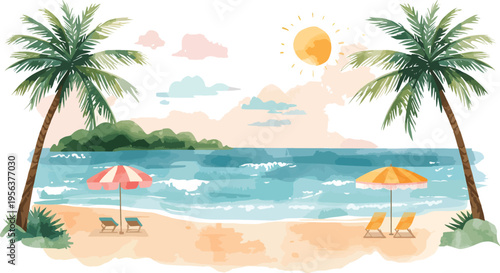 Tropical Beach Scene