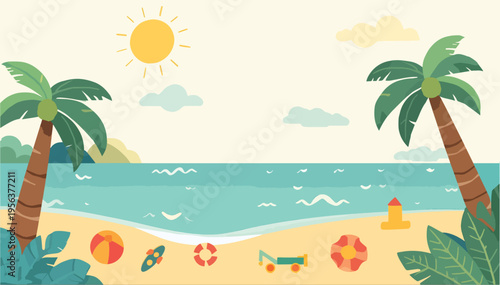 Tropical Beach Scene