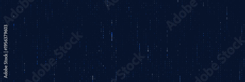 Quantum Computing Data Stream Background, Encrypted Binary Code Matrix, Cybersecurity Digital Flow