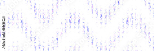 Digital binary code zigzag wave for cybersecurity data encryption and network security