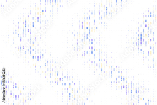 Abstract Genomic Data Visualization Background with Colorful DNA Sequence Patterns and Digital Information Bits