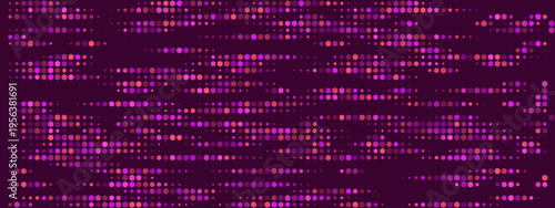 Abstract Cybersecurity Data Breach Visualization with Glowing Pink Hexagon Stream