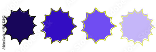 Purple Starburst Price Tags for Retail Sale and Discount Promotion Graphics