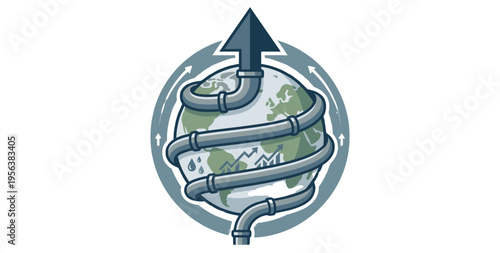 Global Oil Supply Chain and Energy Economy Concept