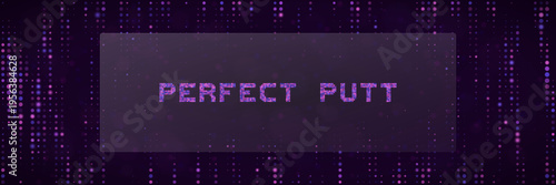 Perfect Putt Retro Gaming Banner for Virtual Golf Tournament and Esports Event