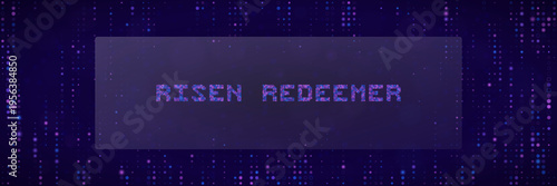 Risen Redeemer Digital Banner for Modern Church Easter Service and Worship