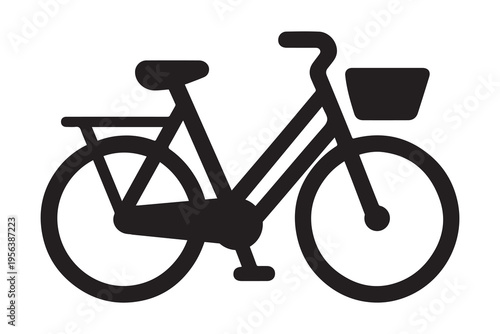 bicycle icon isolated on white