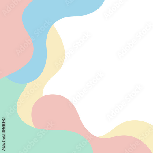 Abstract pastel waves of color with a clean white space, perfect for minimalist design and backgrounds