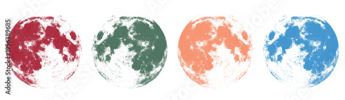 Vector moon. Trendy retro element with a halftone effect for collage, poster, banner, cover design.