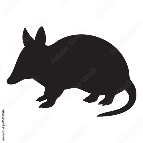  Armadillo silhouette illustration for banners and advertisements