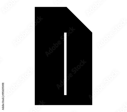 Computer file black vector icon