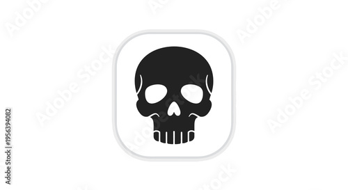 A clear black skull icon, embodying the core concept of danger and mortality, perfect for graphic warnings or symbolic representation