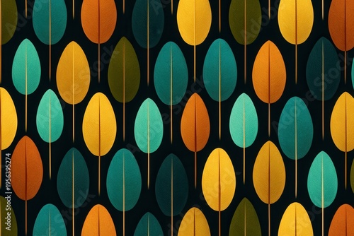 Colorful autumn leaves pattern