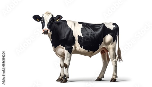 Wallpaper Mural A Black and White Holstein Friesian Cow Standing in a Studio. Torontodigital.ca