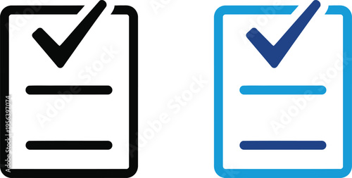 Checklist icons with checkmarks and blank lines for notes or tasks