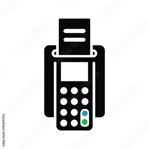 Black credit card terminal offers convenience and secure transaction options for modern shopping ease