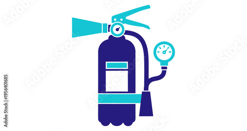 Fire Extinguisher Pressure Gauge Detailed Close-up Safety Equipment Vector Illustration