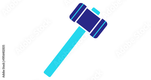 Sledgehammer Tool Striking Object Focused on Industrial Construction and Repair